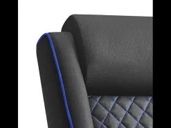 Silla Gaming reclinable con reposapies en polipiel Challenge - Azul Marino