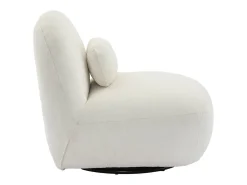 Silla giratoria 360° borreguito texturizada crema