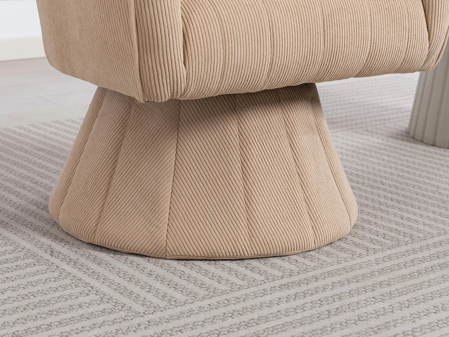 Silla Giratoria 360° en Pana - Respaldo Ergronómico en Forma de Concha - Relleno de Alta Densidad - Carga Máx. 150 kg - Para Oficina, Salón y Gaming