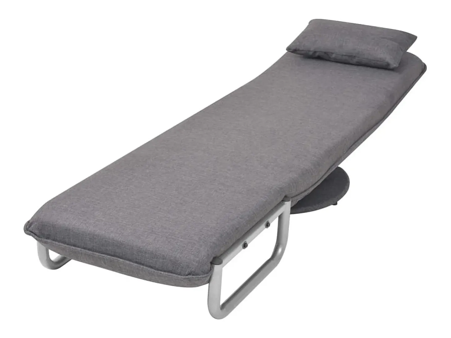 Silla giratoria y sofá cama tela gris oscuro