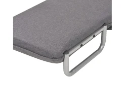 Silla giratoria y sofá cama tela gris oscuro