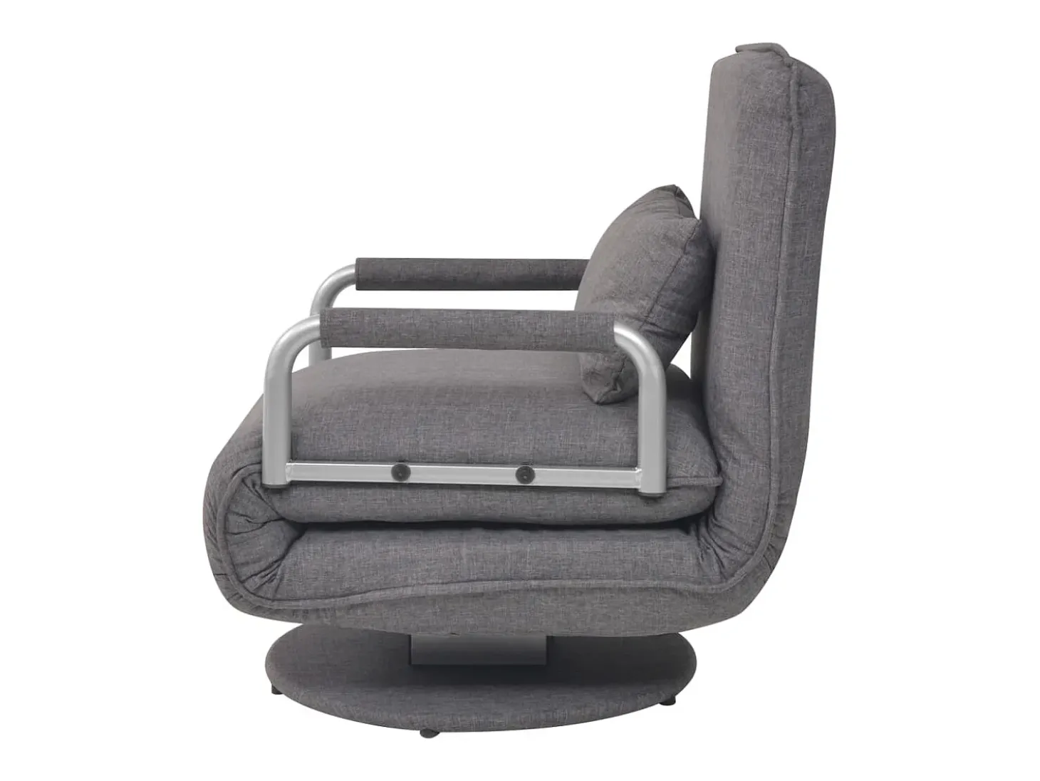 Silla giratoria y sofá cama tela gris oscuro