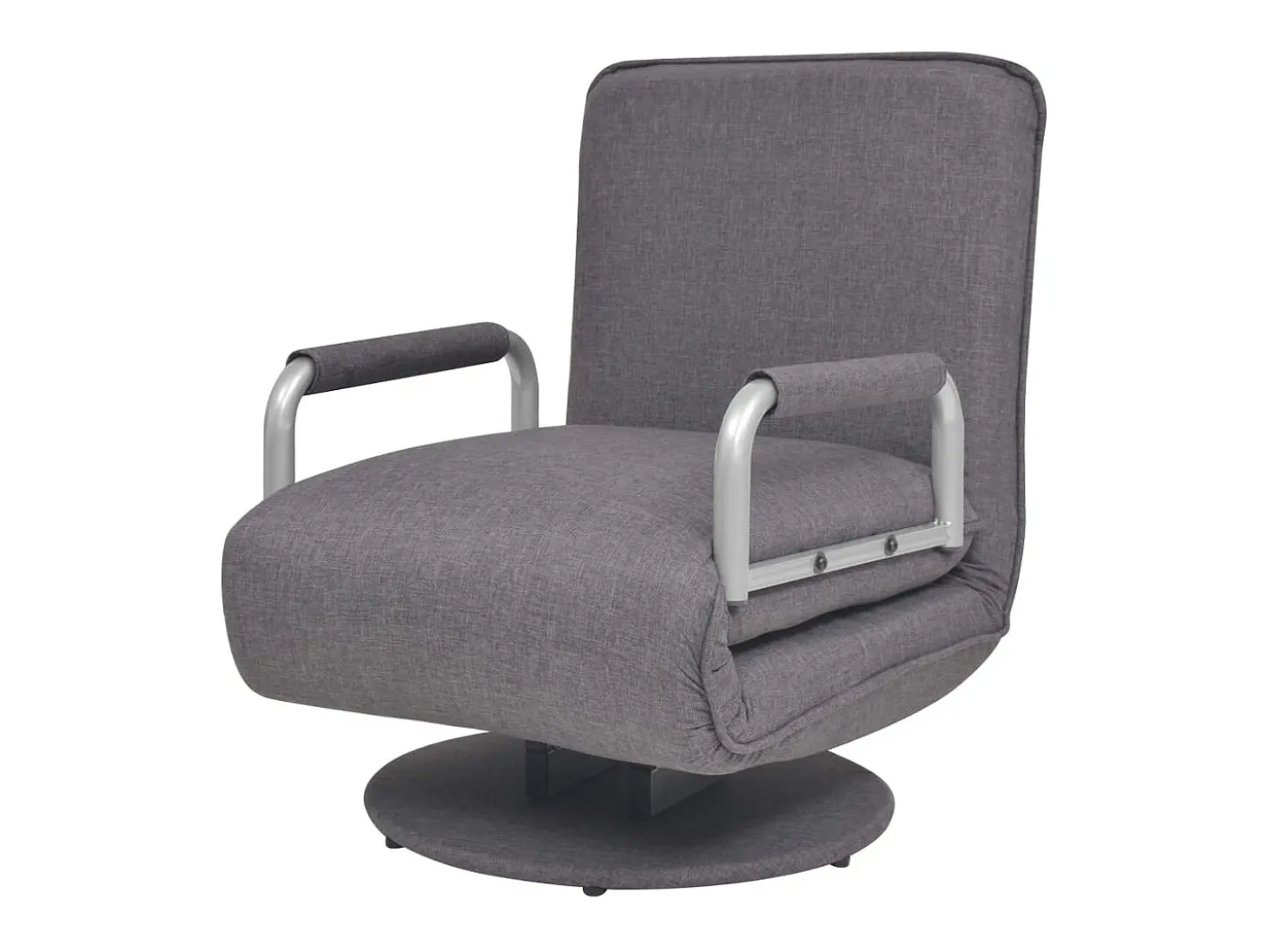 Silla giratoria y sofá cama tela gris oscuro