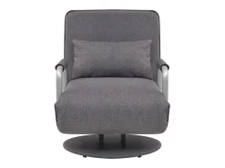 Silla giratoria y sofá cama tela gris oscuro