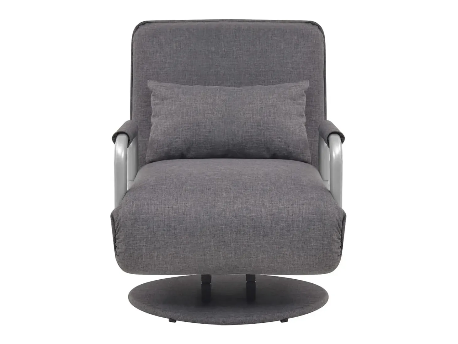 Silla giratoria y sofá cama tela gris oscuro