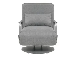 Silla giratoria y sofá cama tela gris claro