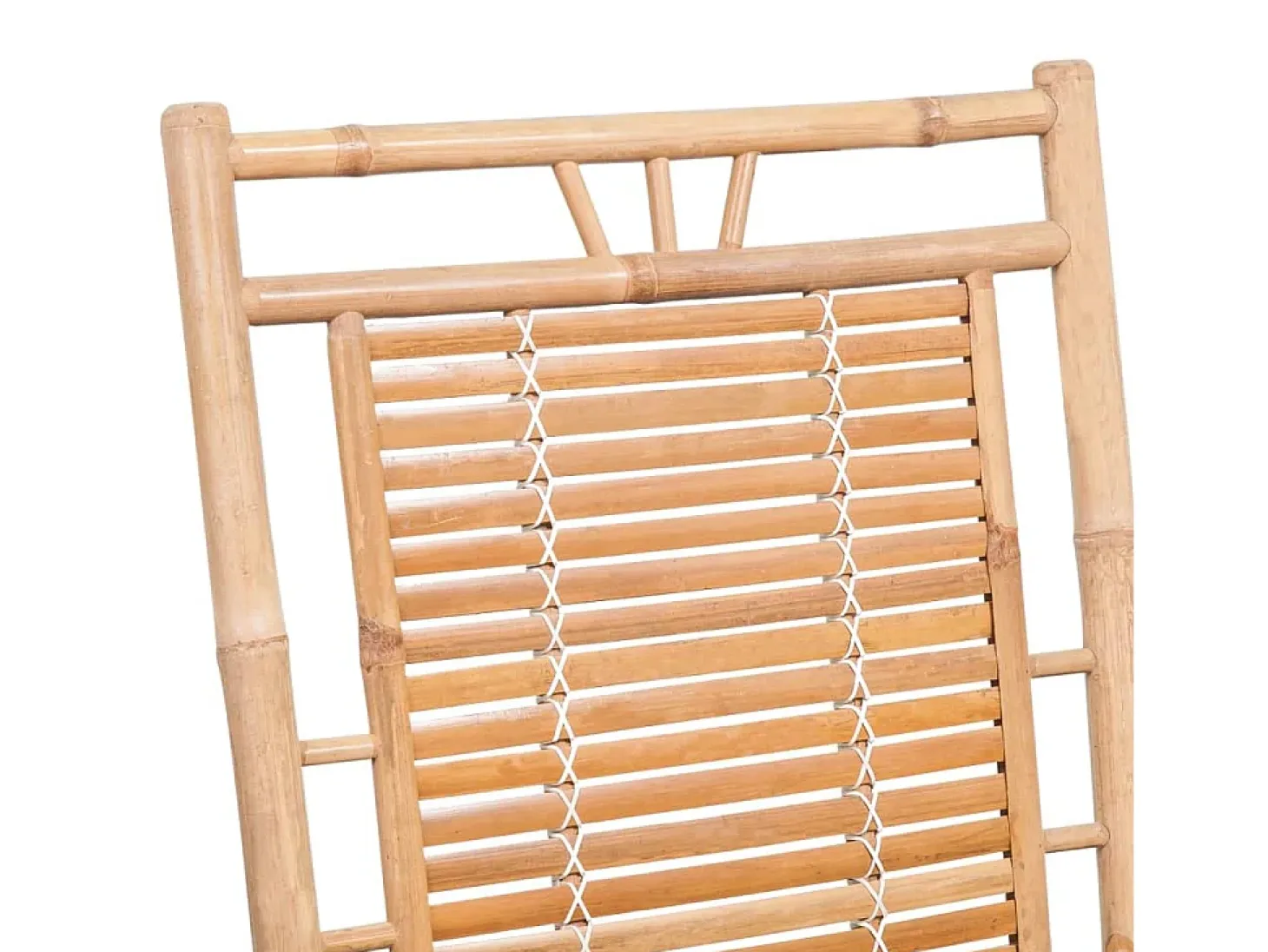 Silla mecedora con cojín bambú PWFG29416