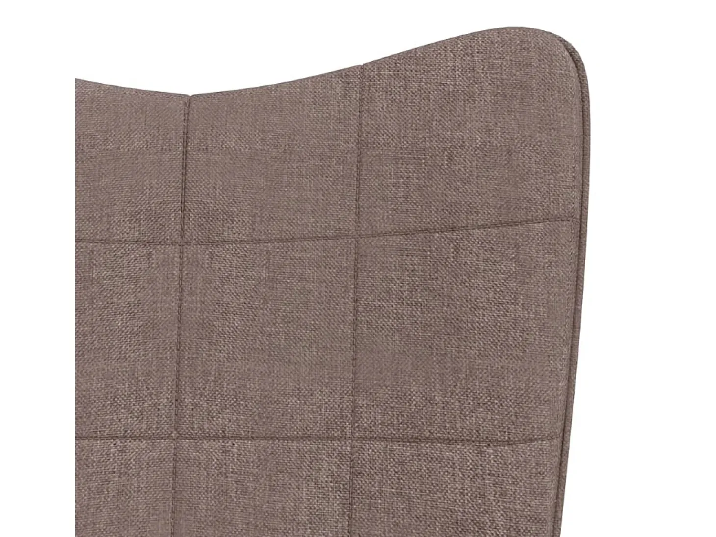 Silla mecedora con reposapiés tela gris taupe ES44386