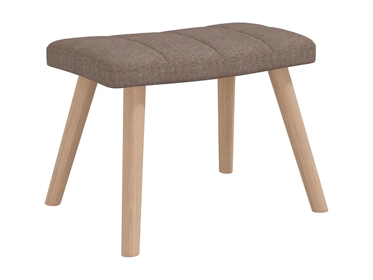 Silla mecedora con reposapiés tela gris taupe ES44386