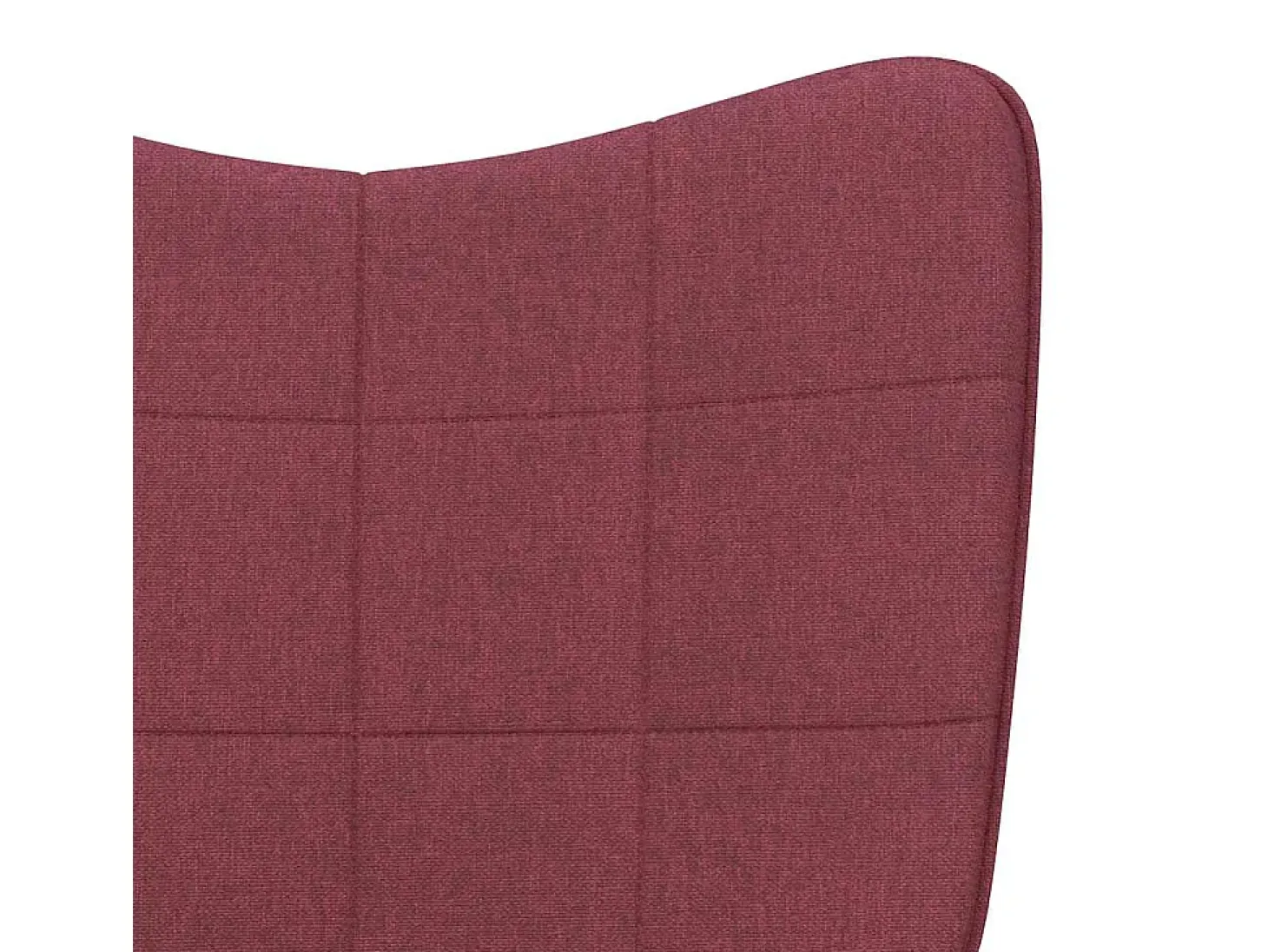 Silla mecedora con reposapiés tela rojo tinto