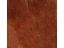 Silla mecedora de cuero auténtico y madera mango maciza marrón