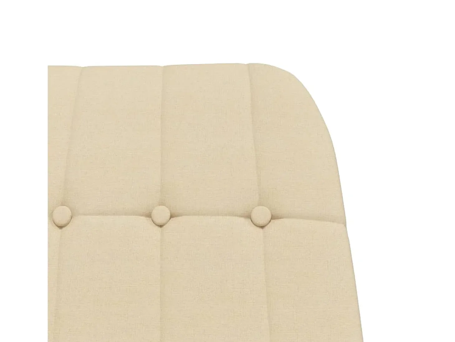 Silla mecedora de tela color crema