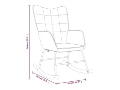 Silla mecedora de tela gris taupe