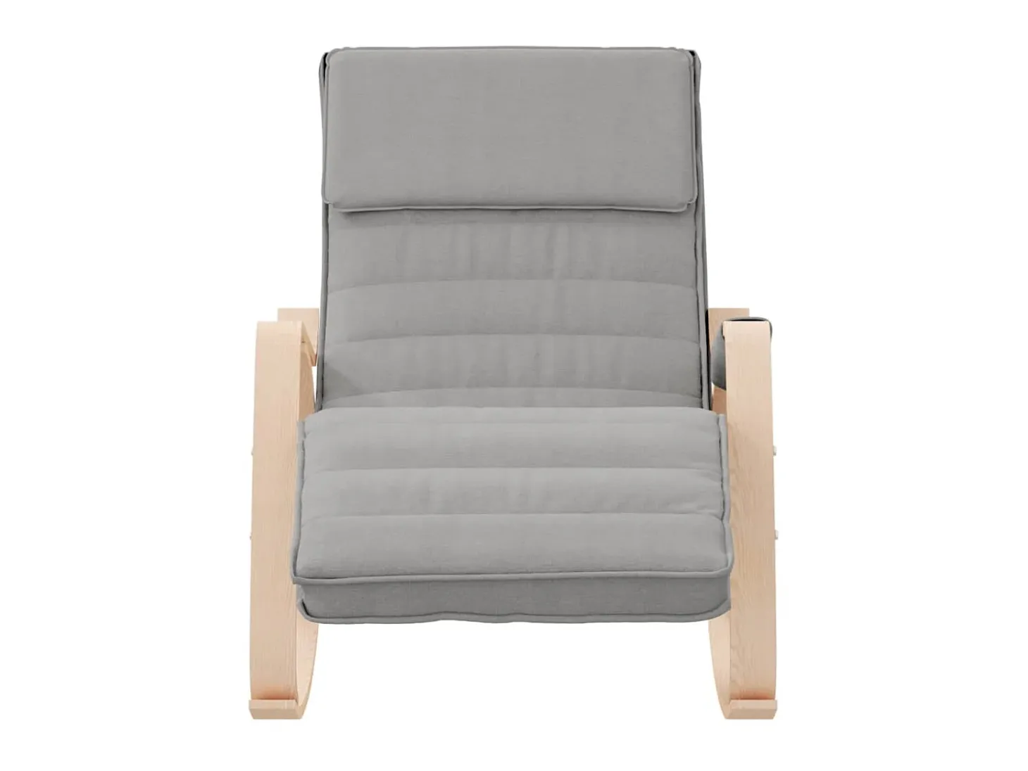 Silla mecedora de tela gris claro ES92034