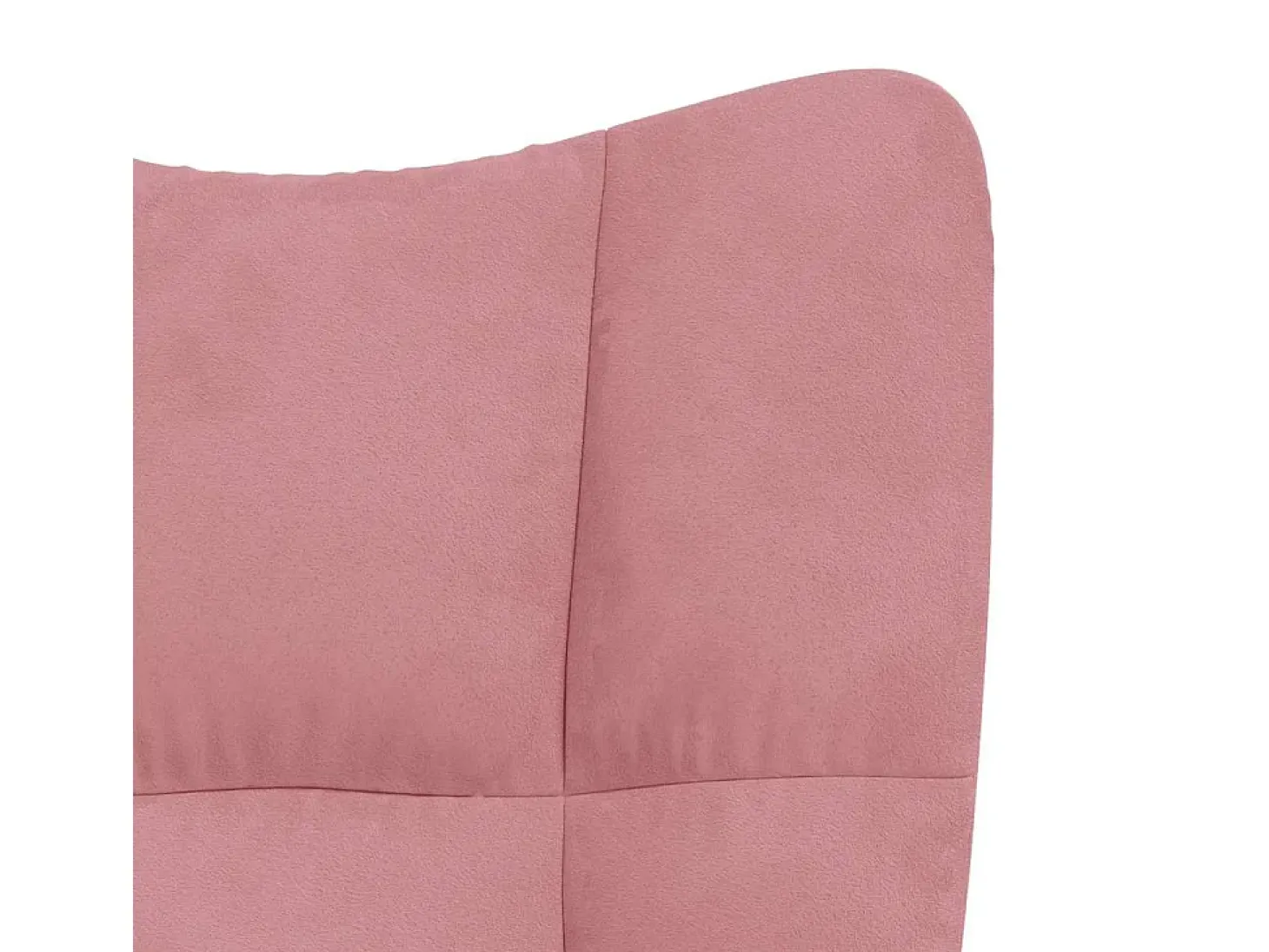 Silla mecedora de terciopelo rosa