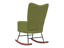 Silla mecedora de terciopelo verde claro ES66122
