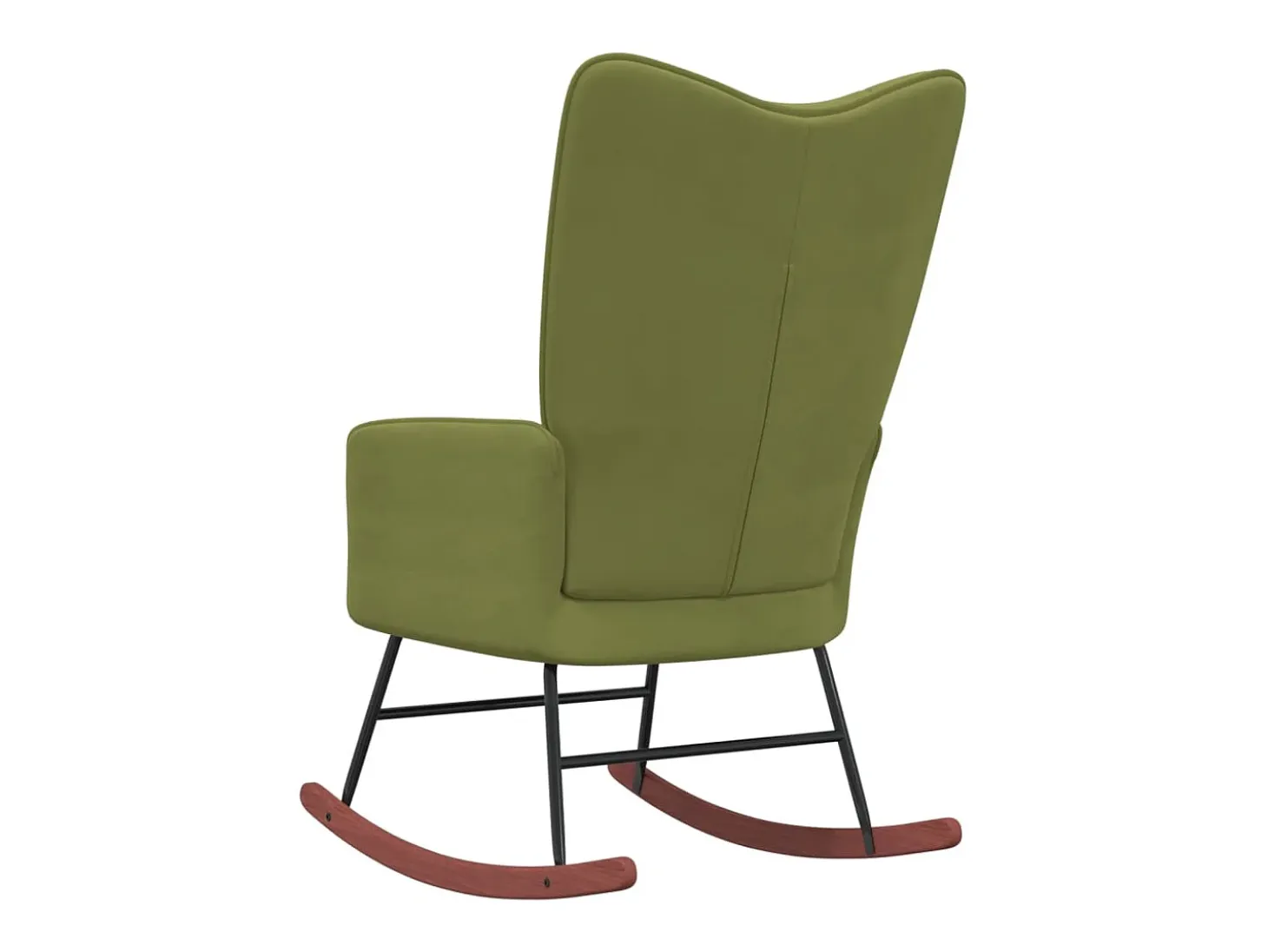 Silla mecedora de terciopelo verde claro ES66122