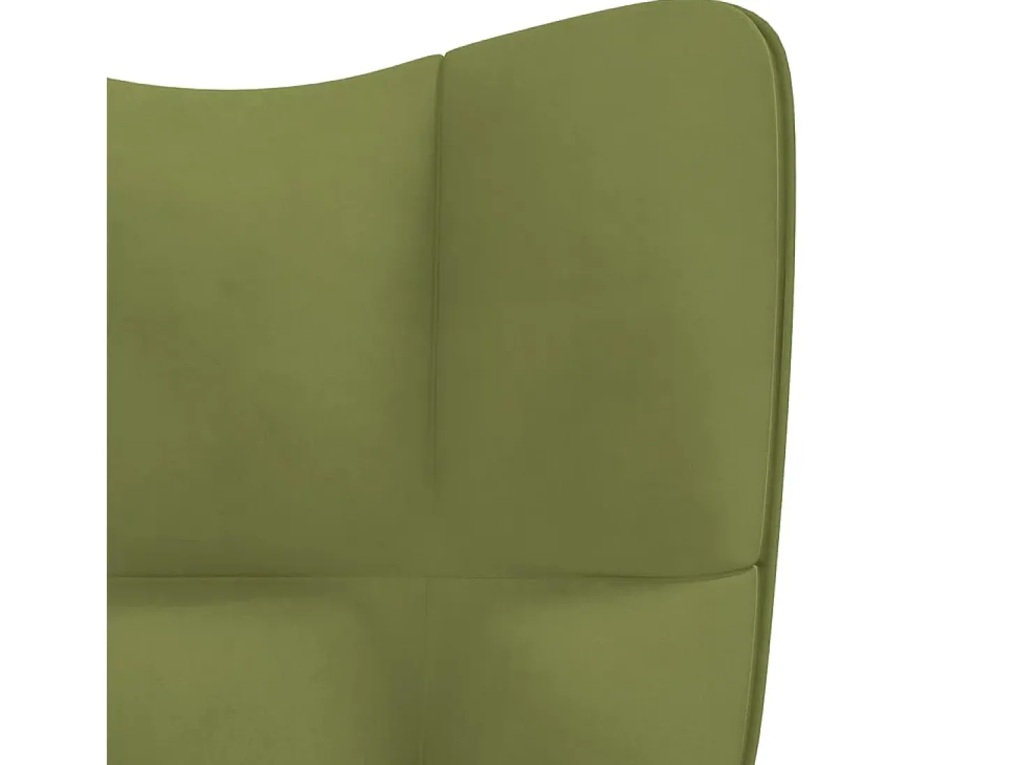 Silla mecedora de terciopelo verde claro ES66122