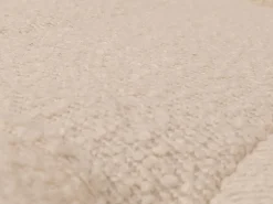 Silla mecedora MCW-K10, crema, estructura con acabado imitación nogal