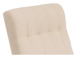 Silla mecedora MCW-K10, crema, estructura con acabado imitación nogal