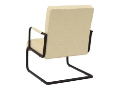 Silla voladiza cuero sintético crema
