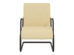Silla voladiza cuero sintético crema