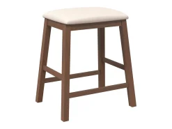 Sillas de bar con cojines 2 uds madera maciza marrón caucho