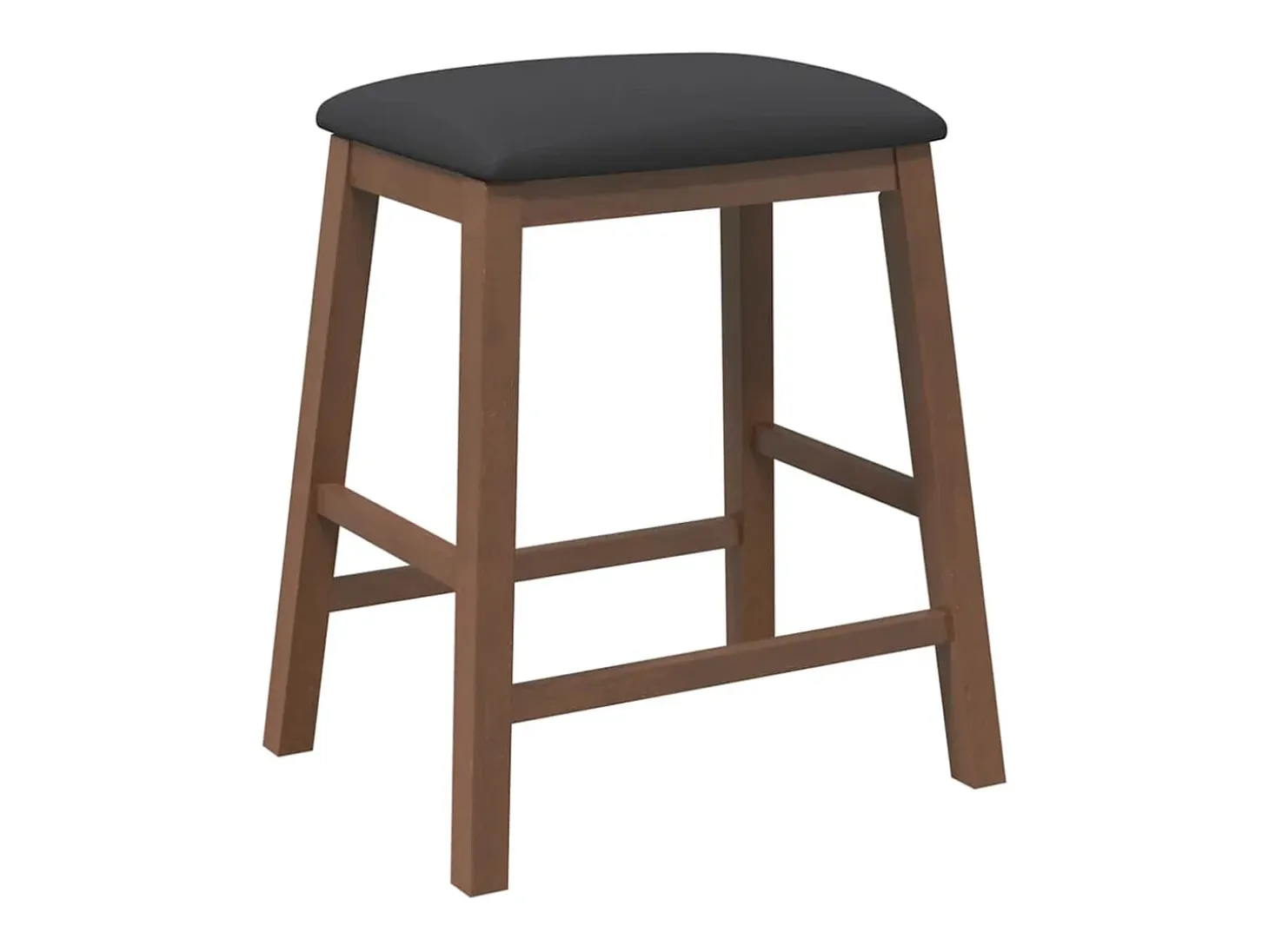 Sillas de bar con cojines 2 uds madera maciza marrón caucho