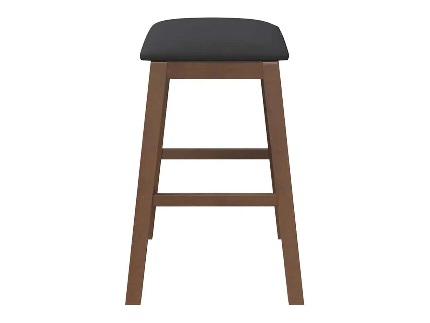 Sillas de bar con cojines 2 uds madera maciza marrón caucho