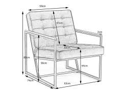 Sillón - Negro terciopelo - ARLY