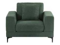 Sillón 1 plaza en tela texturizada de color verde JAMOLO