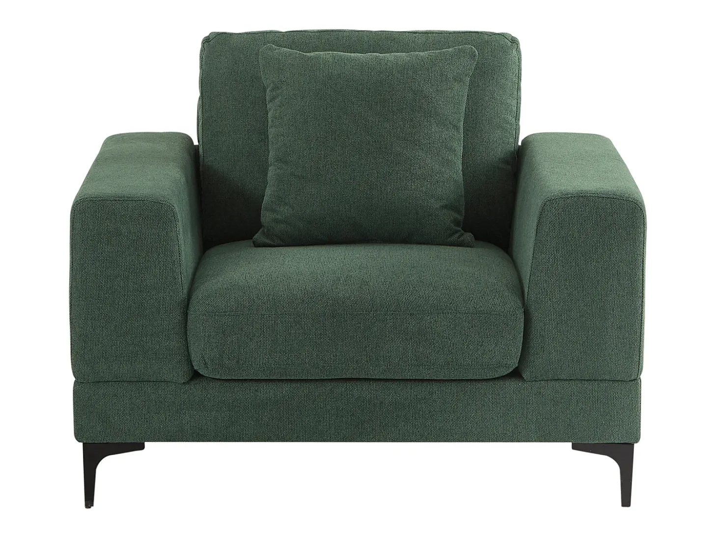 Sillón 1 plaza en tela texturizada de color verde JAMOLO