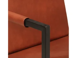 Sillón | Silla de cuero auténtico marrón SHL3164