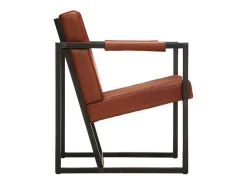 Sillón | Silla de cuero auténtico marrón SHL3164