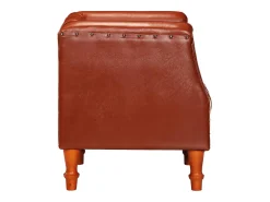 Sillón | Silla de cuero de cabra auténtico marrón SHL9098