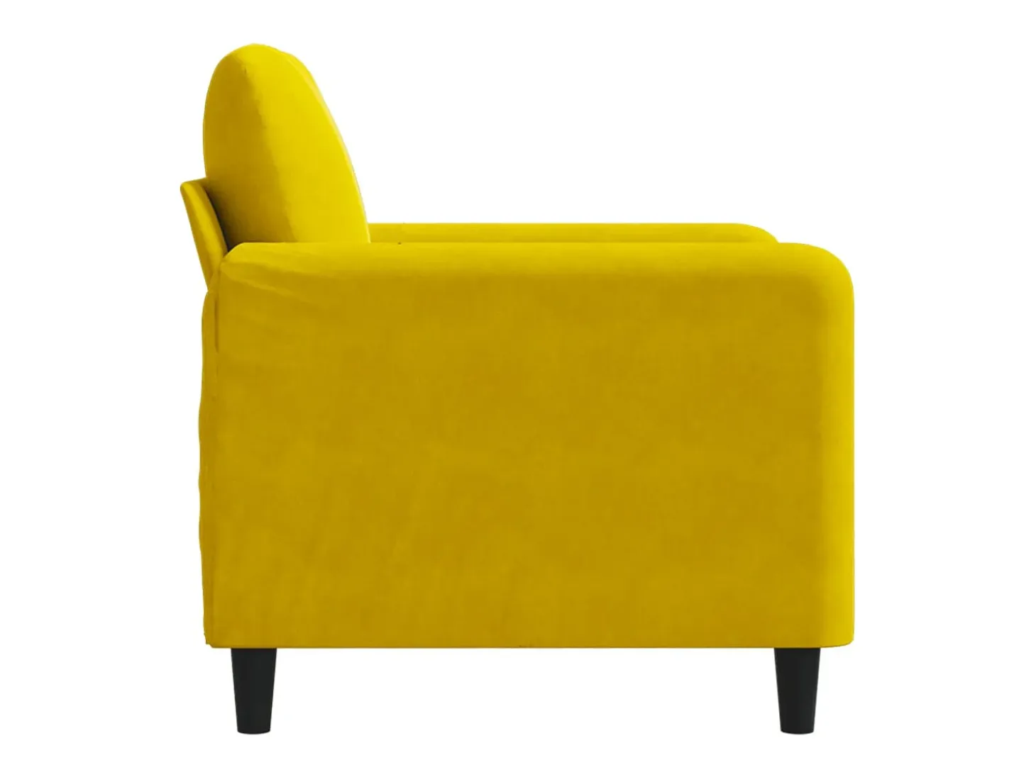 Sillón Amarillo 60 cm Terciopelo