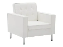 Sillón blanco 75x70x75 cm piel sintética
