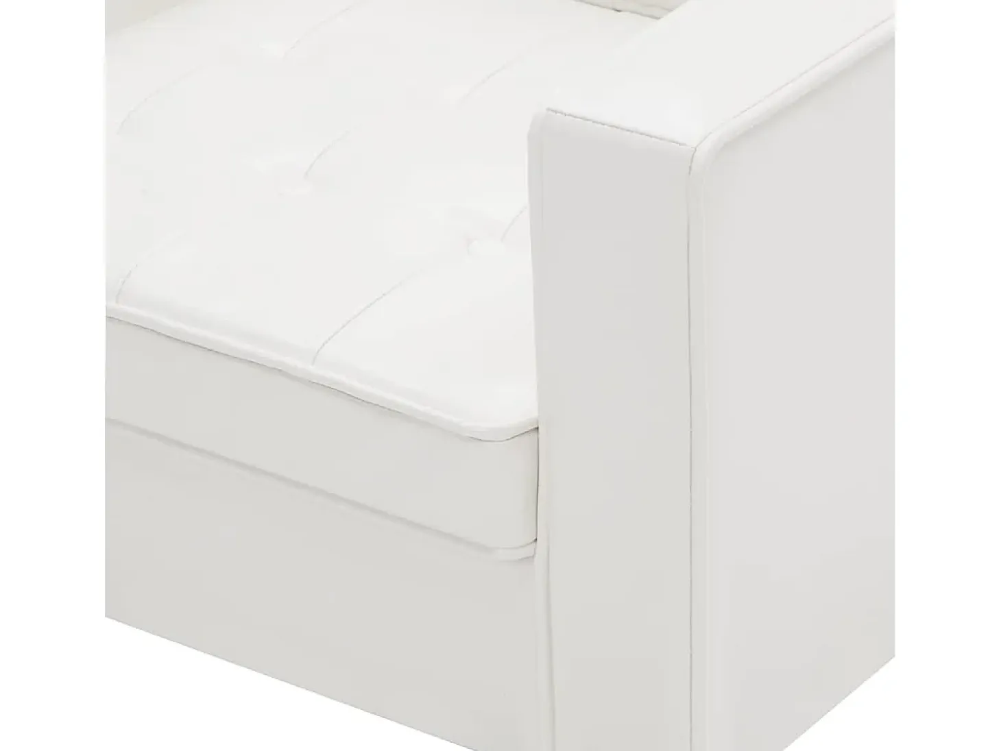 Sillón blanco 75x70x75 cm piel sintética