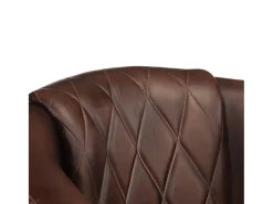 Sillón butaca de cuero auténtico marrón claro