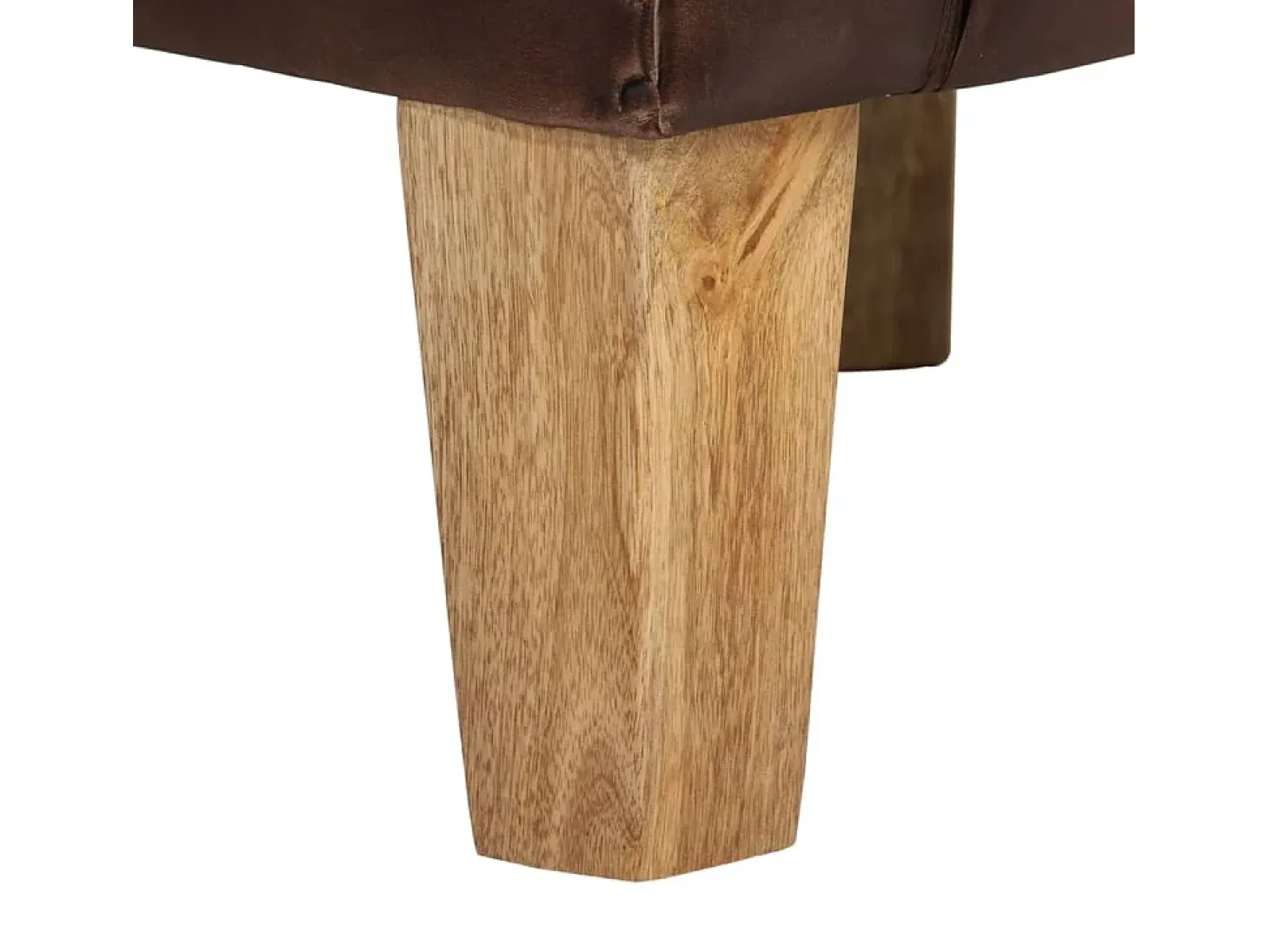 Sillón butaca de cuero auténtico marrón claro