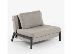 Sillón cama de tela plegable para salón o despacho Selene - Gris