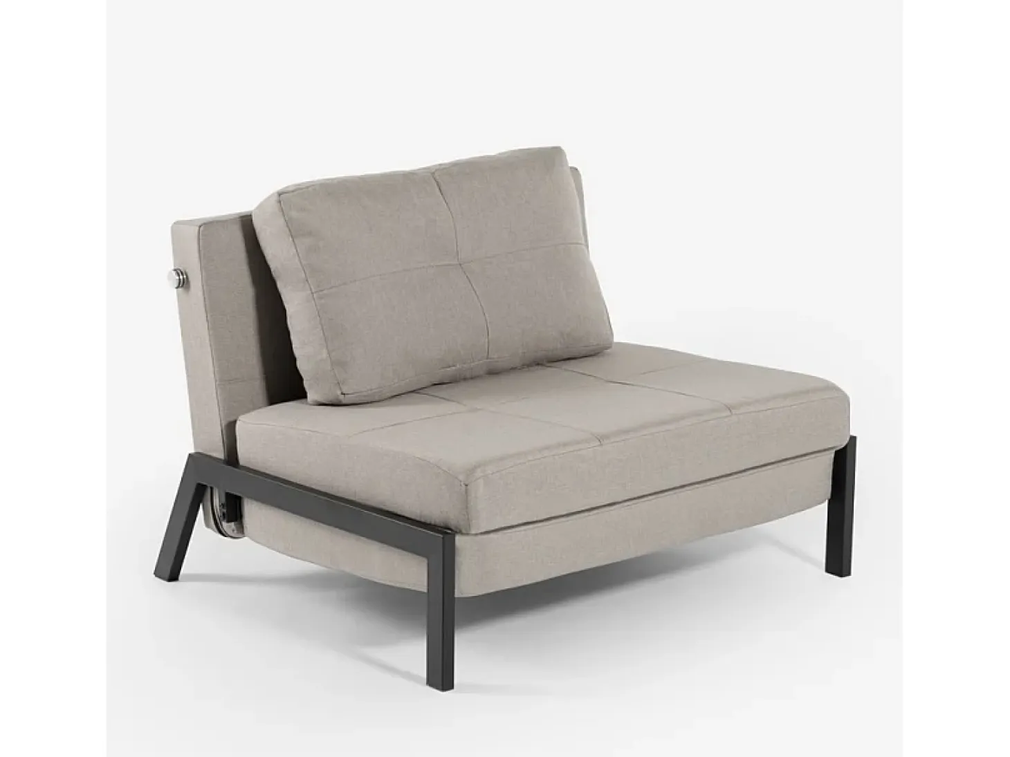 Sillón cama de tela plegable para salón o despacho Selene - Gris