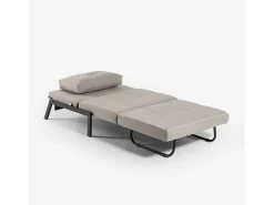 Sillón cama de tela plegable para salón o despacho Selene - Gris