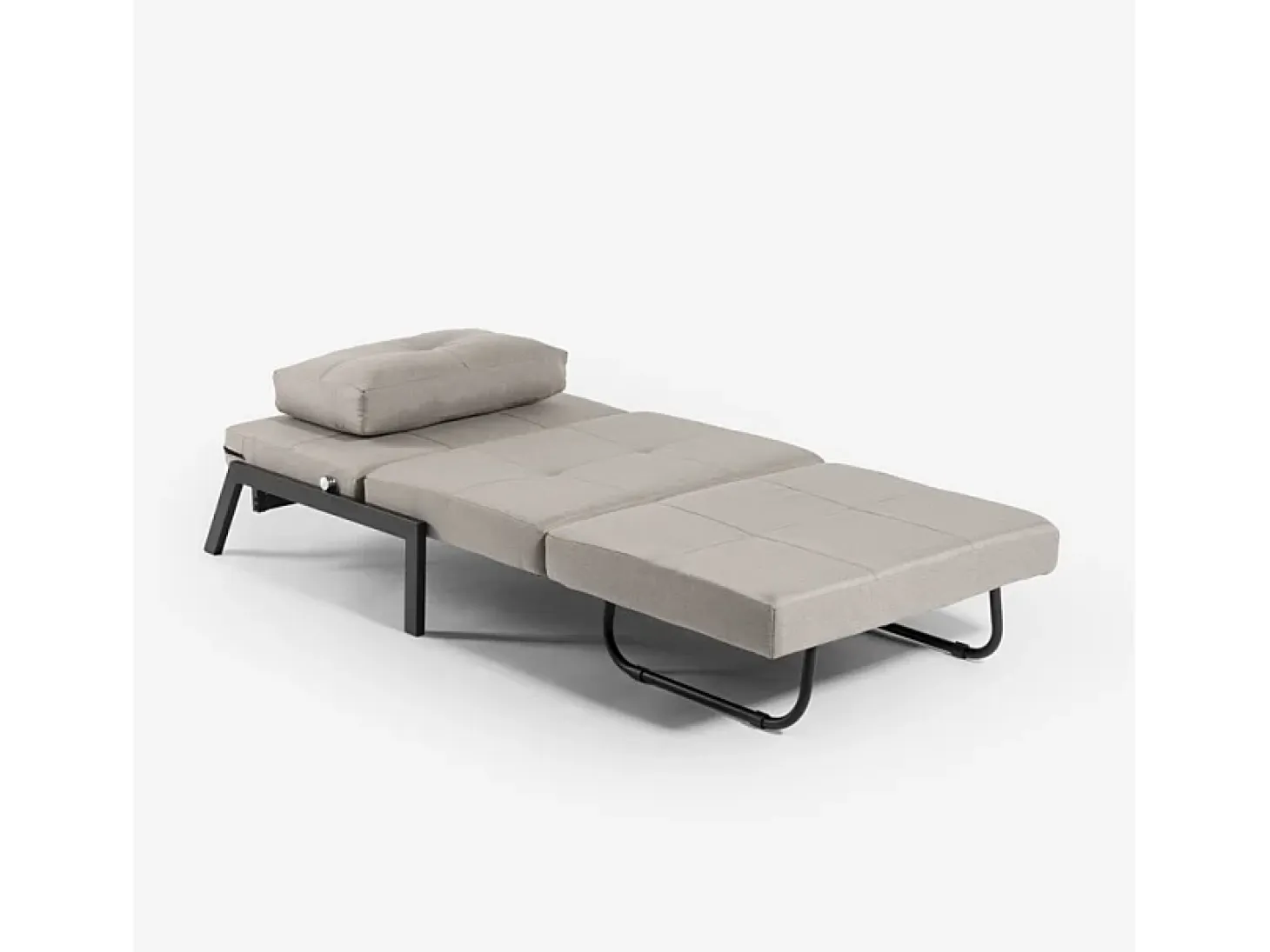 Sillón cama de tela plegable para salón o despacho Selene - Gris