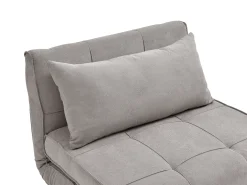 Sillón cama en tela topo y patas de madera CHILA