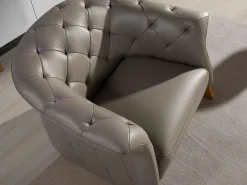 Sillón Chester piel gris 5132 ANGEL CERDA