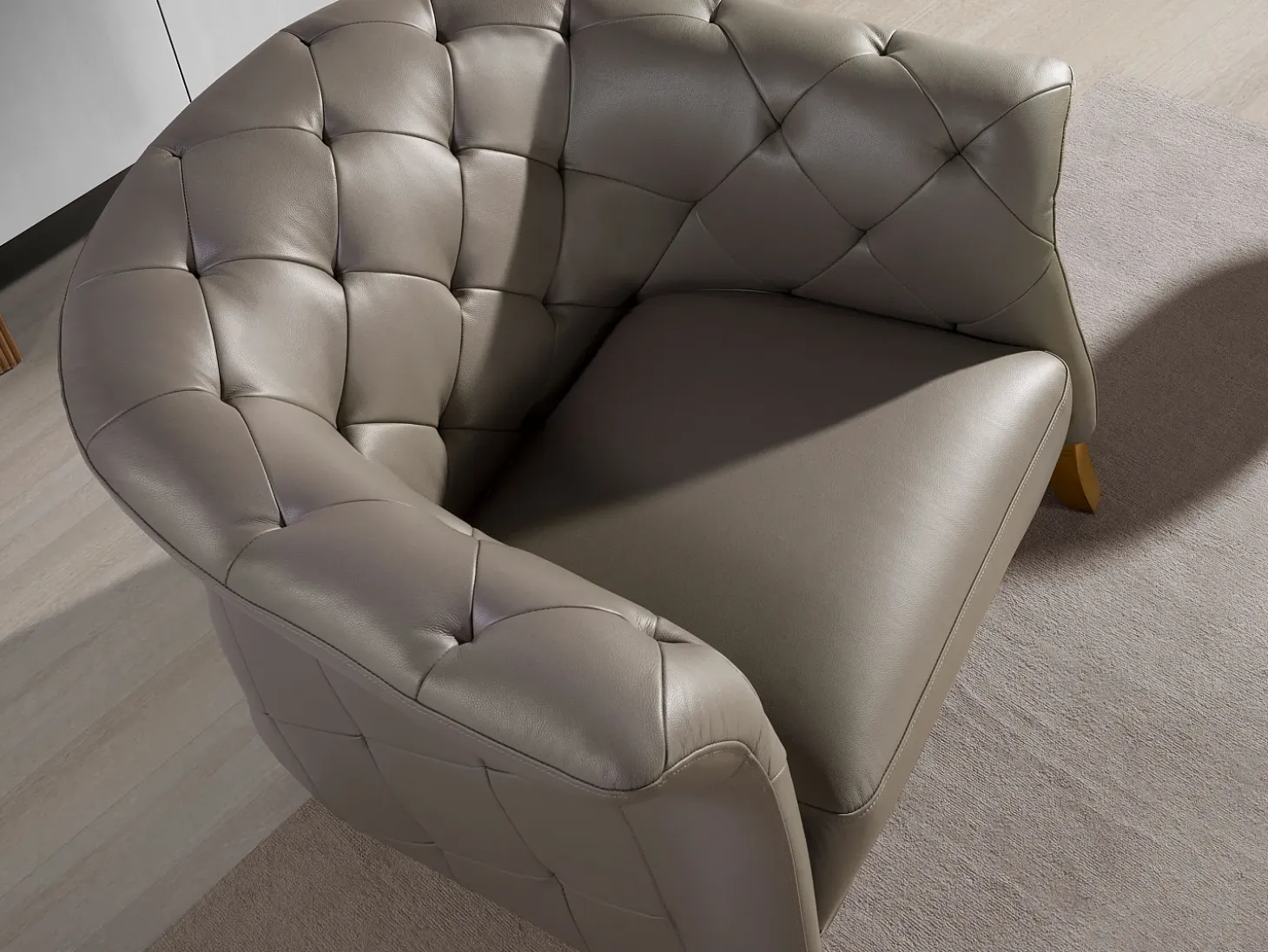 Sillón Chester piel gris 5132 ANGEL CERDA