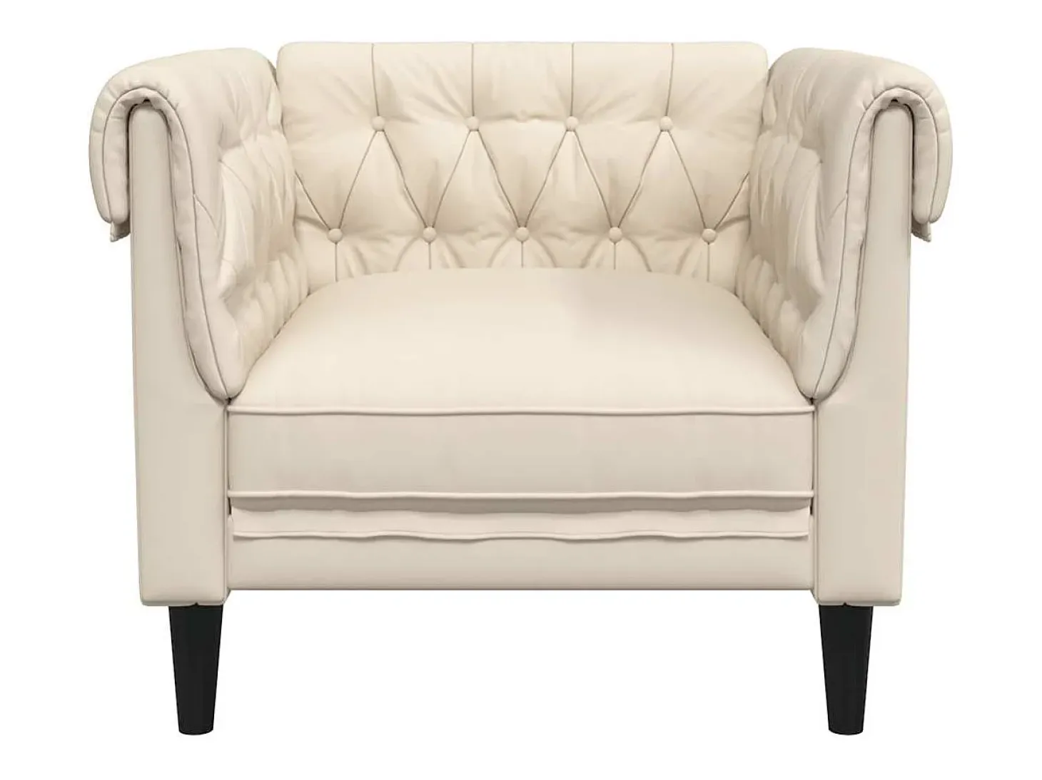 Sillón Chesterfield de lino
