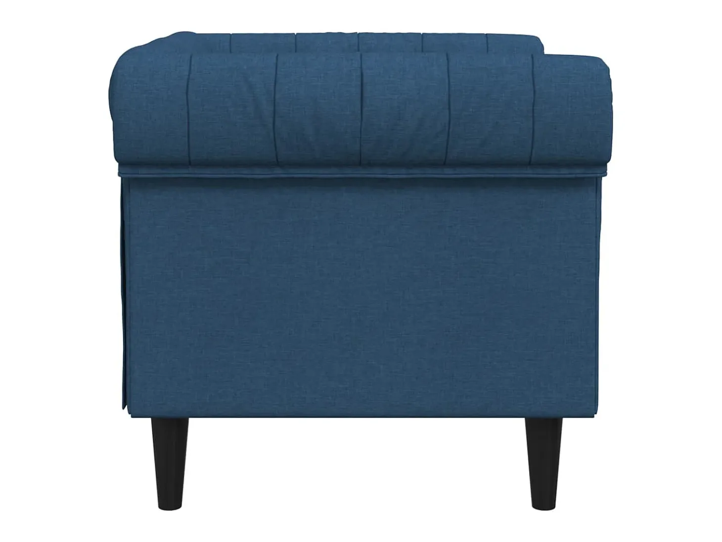Sillón Chesterfield de tela azul