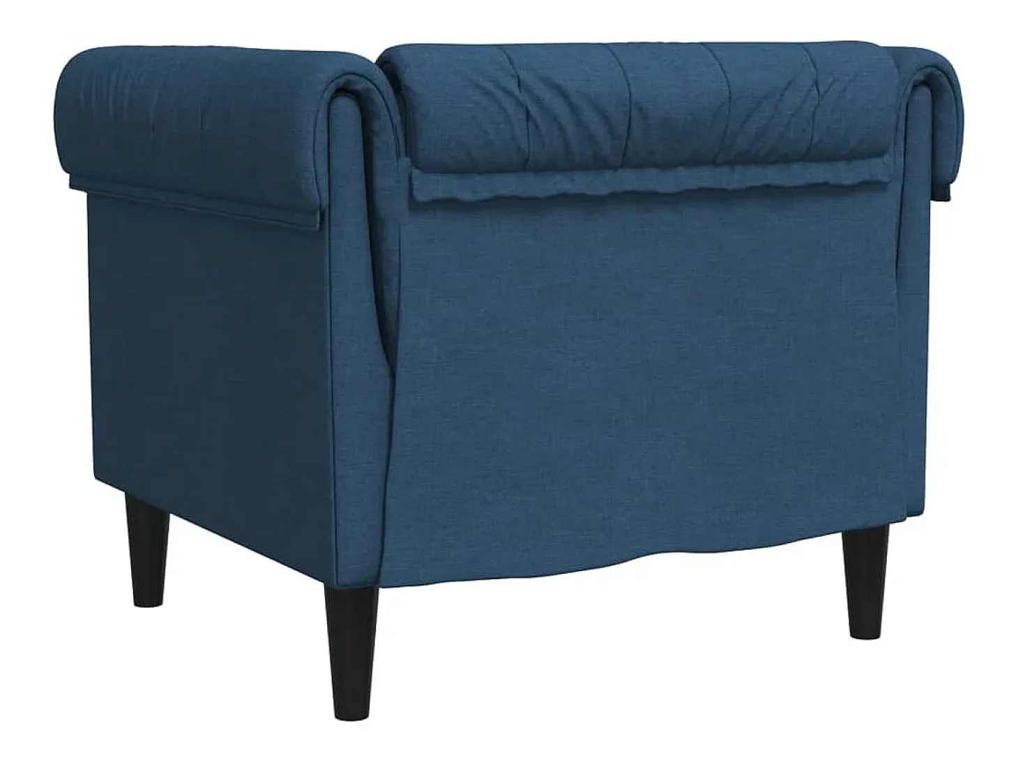 Sillón Chesterfield de tela azul